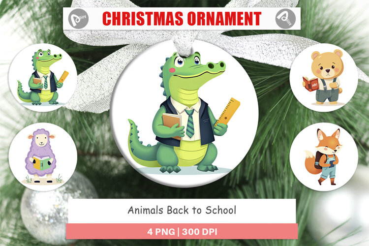 Ornament Back to School Animals example image 1