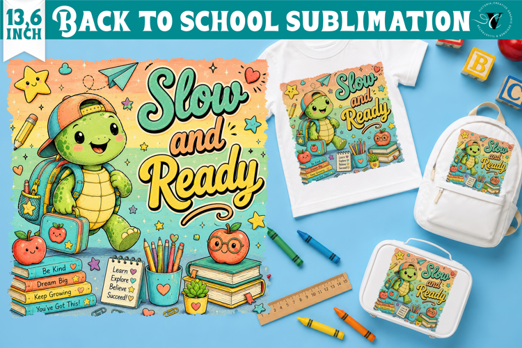 Back to School Sublimation | Cute turtles Classroom design