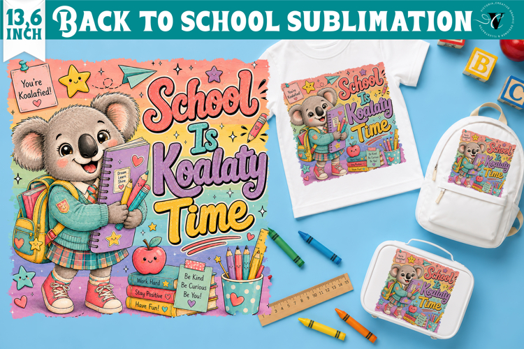 Back to School Sublimation | Cute Koala Classroom design