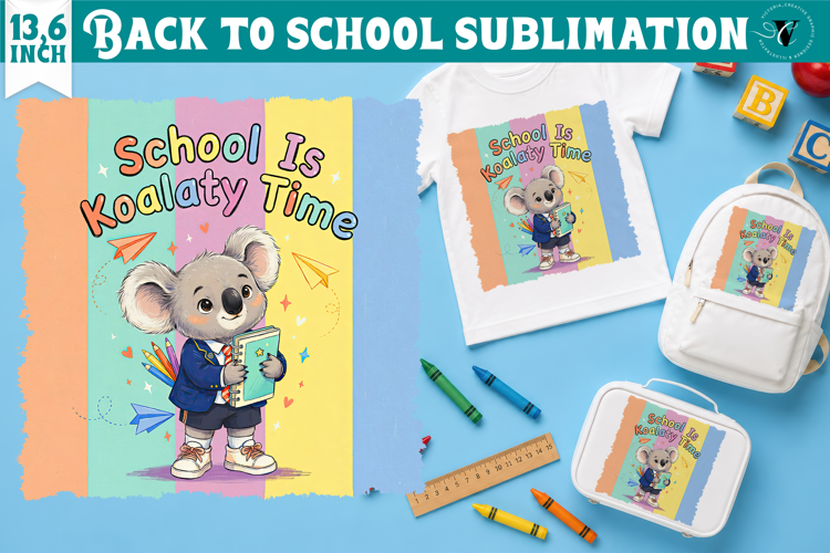 Back to School Sublimation | Cute koala Classroom design
