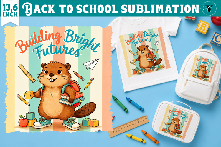 Back to School Sublimation | Cute animal Classroom design