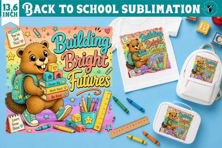 Back to School Sublimation | Cute animal Classroom design