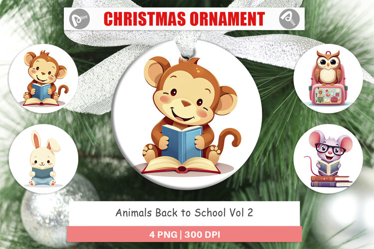 Ornament Back to School Animals example image 1