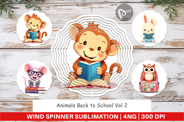 Wind Spinner Back to School Animals