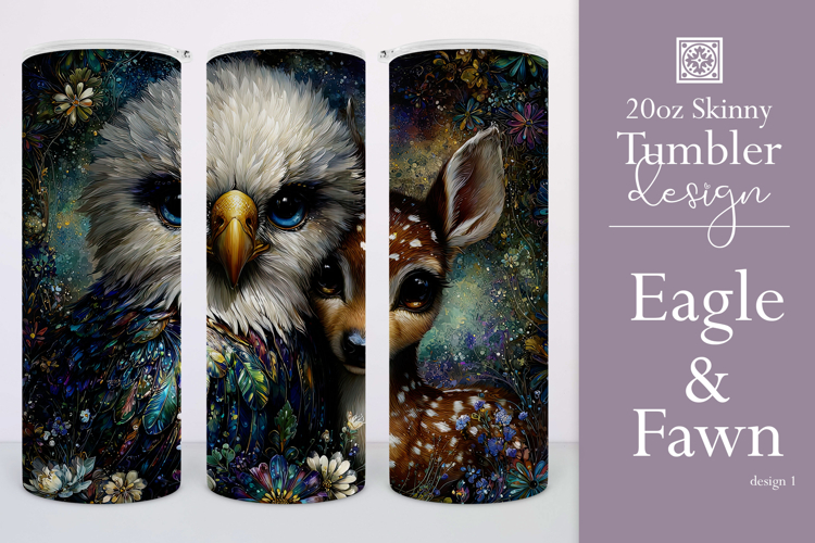 Animal Tumbler Wrap, Eagle x Fawn Sublimation, s1