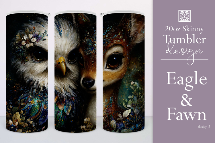 Animal Tumbler Wrap, Eagle x Fawn Sublimation, s2