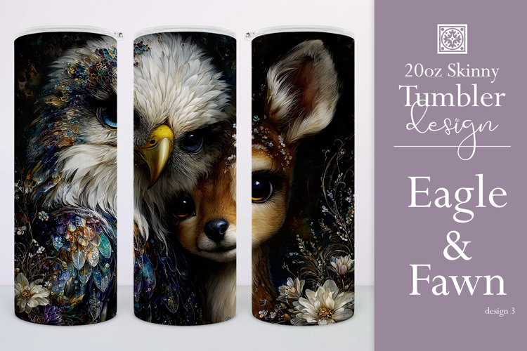 Animal Tumbler Wrap, Eagle x Fawn Sublimation, s3