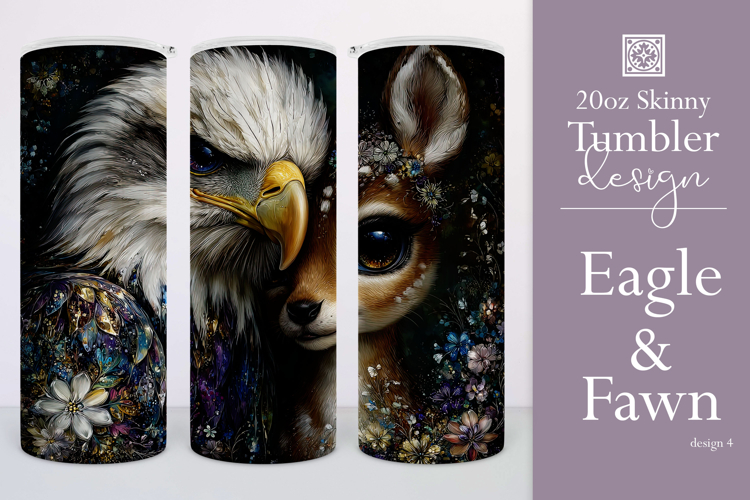 Animal Tumbler Wrap, Eagle x Fawn Sublimation, s4