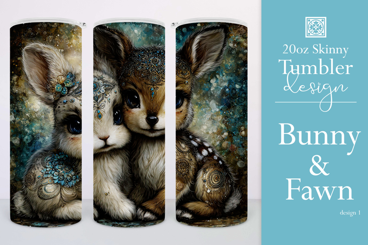 Animal Tumbler Wrap, Bunny x Fawn Sublimation, s1