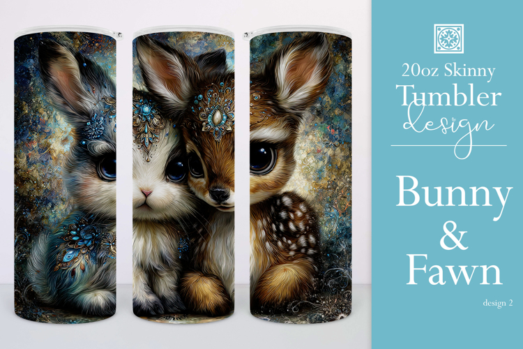 Animal Tumbler Wrap, Bunny x Fawn Sublimation, s2