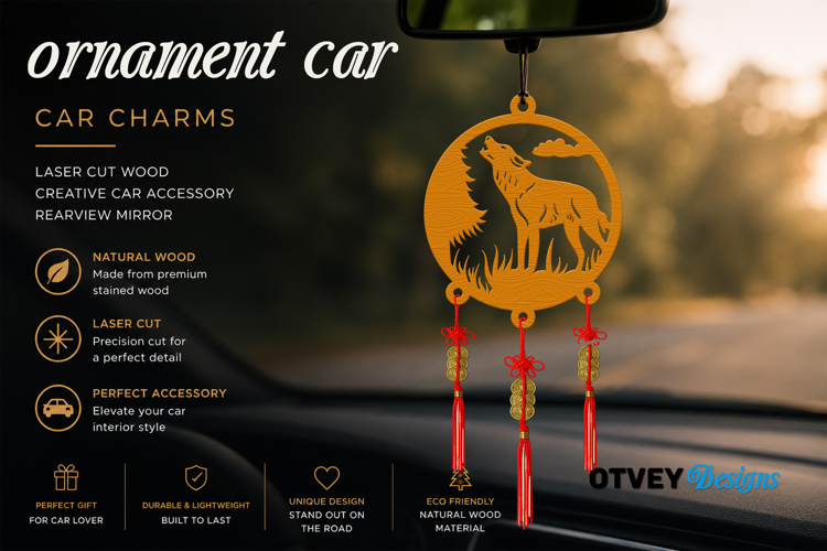 Animals Car Charms laser Cut