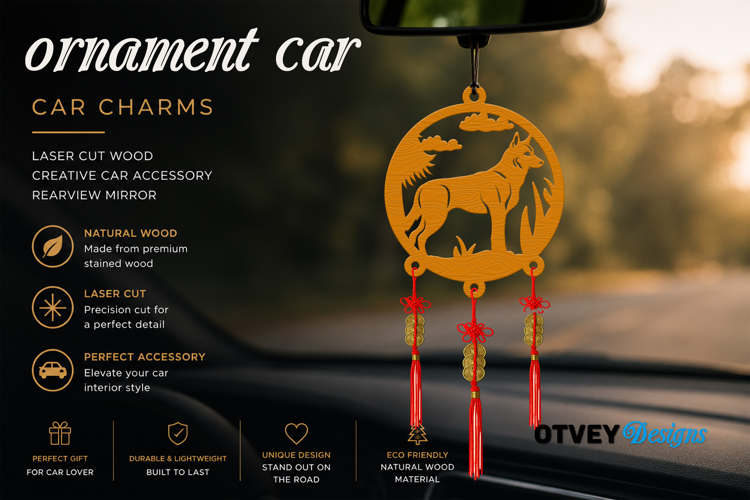 Animals Car Charms laser Cut