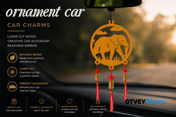 Animals Car Charms laser Cut