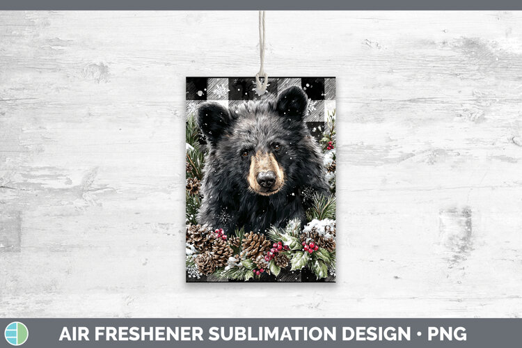 GorgeousAnimals Checker Christmas Air Freshener design.