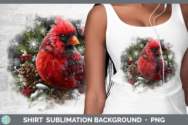 Cardinal Animals Checker Christmas Shirt Sublimation Design