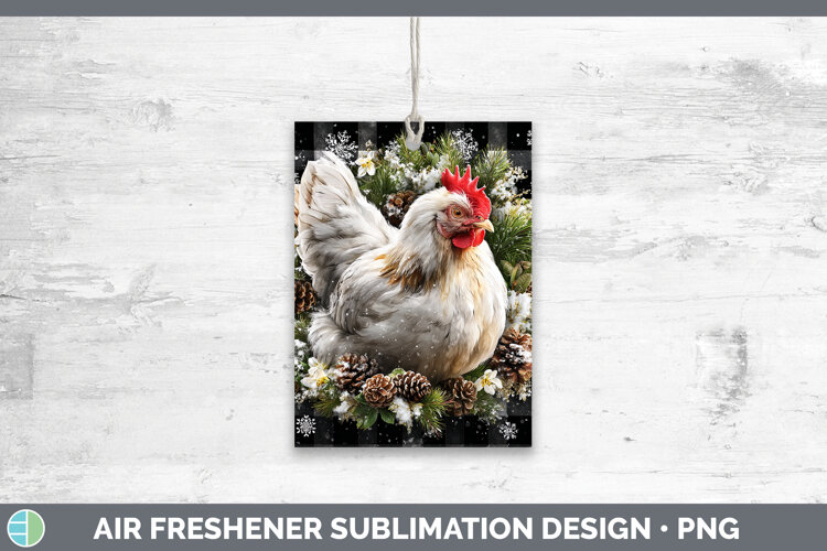 GorgeousAnimals Checker Christmas Air Freshener design.