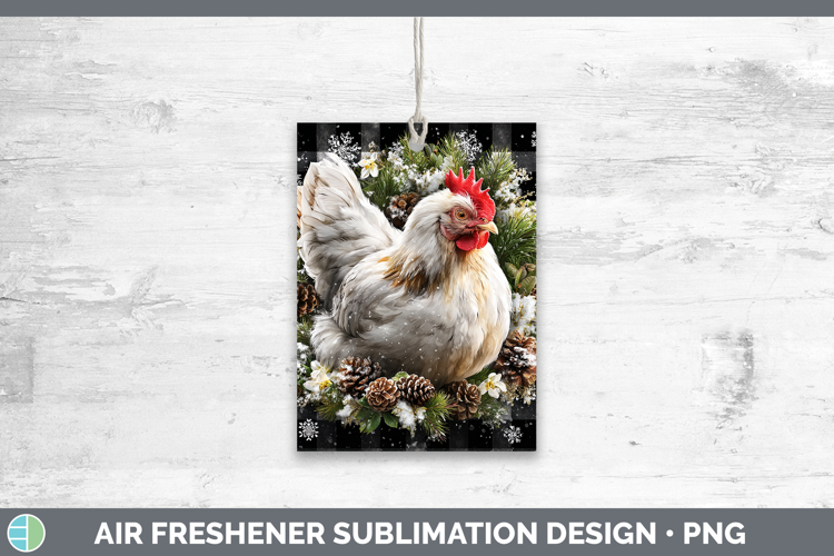 Chicken Animals Checker Christmas Air Freshener Sublimation