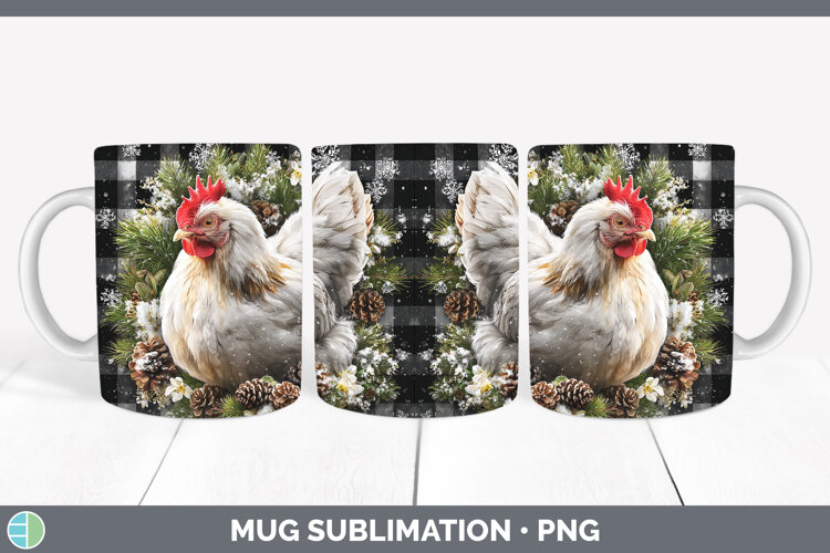 GorgeousAnimals Checker Christmas Mug Wrap design.