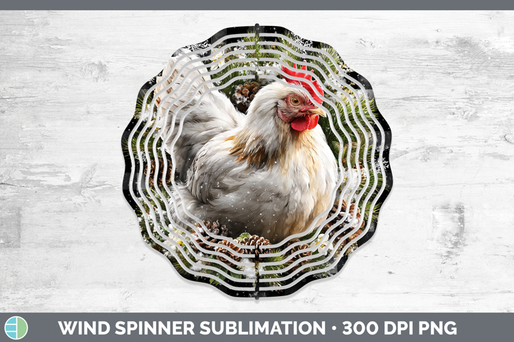 Chicken Animals Checker Christmas Wind Spinner Sublimation D