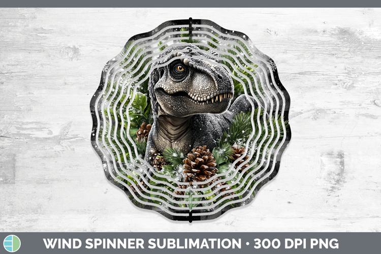 Dinosaur Animals Checker Christmas Wind Spinner Sublimation