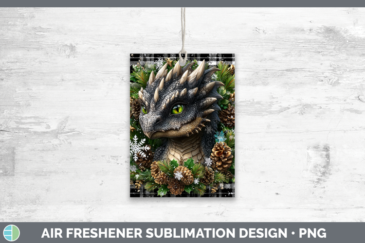 Dragon Animals Checker Christmas Air Freshener Sublimation D