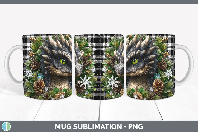 GorgeousAnimals Checker Christmas Mug Wrap design.