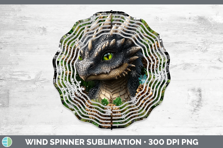 Dragon Animals Checker Christmas Wind Spinner Sublimation De