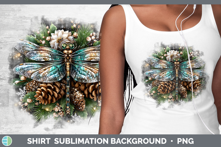 Dragonfly Animals Checker Christmas Shirt Sublimation Design