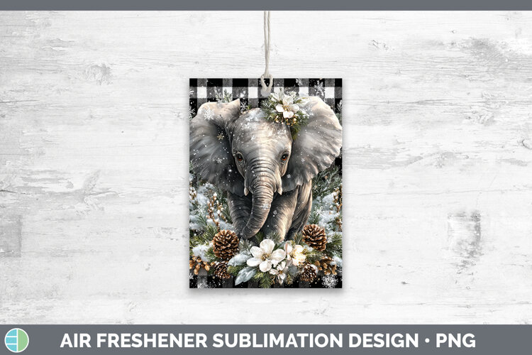GorgeousAnimals Checker Christmas Air Freshener design.