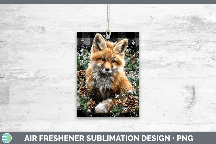 GorgeousAnimals Checker Christmas Air Freshener design.