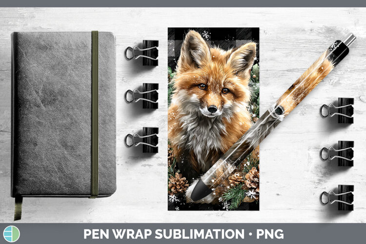 GorgeousAnimals Checker Christmas Pen Wrap design.