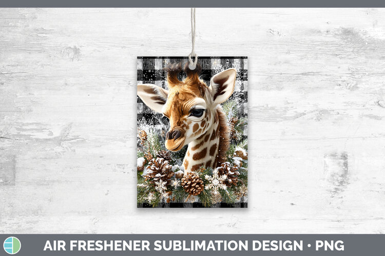 GorgeousAnimals Checker Christmas Air Freshener design.