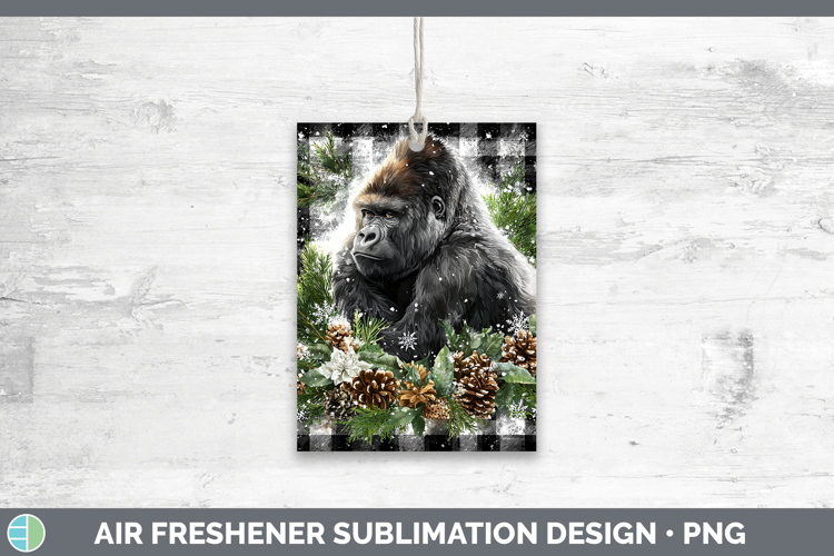 Gorilla Animals Checker Christmas Air Freshener Sublimation
