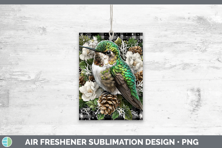 Hummingbird Animals Checker Christmas Air Freshener Sublimat