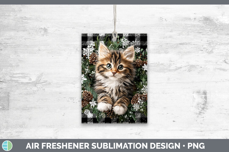 GorgeousAnimals Checker Christmas Air Freshener design.