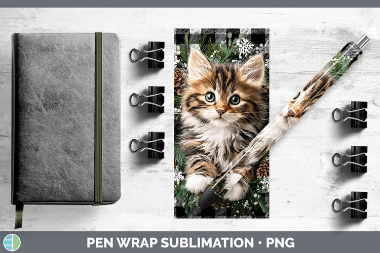 GorgeousAnimals Checker Christmas Pen Wrap design.