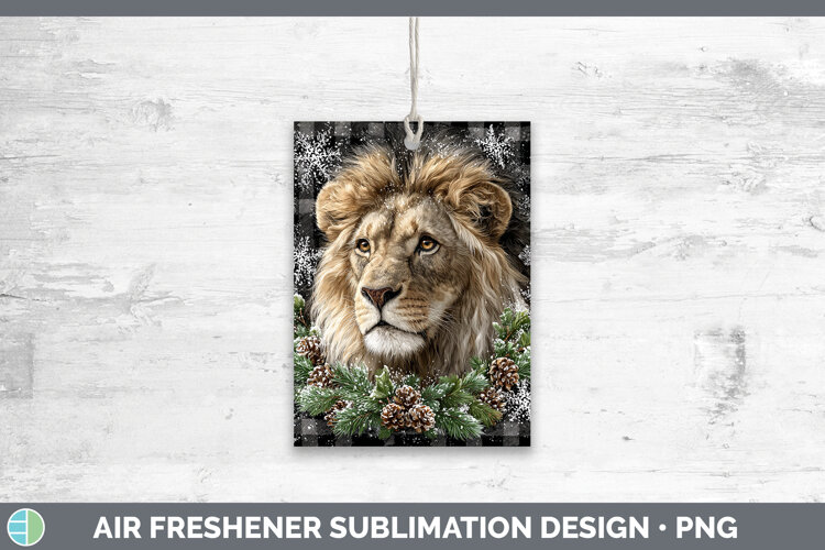 GorgeousAnimals Checker Christmas Air Freshener design.