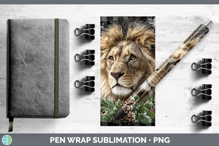 GorgeousAnimals Checker Christmas Pen Wrap design.