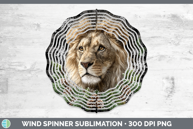 Lion Animals Checker Christmas Wind Spinner Sublimation Desi