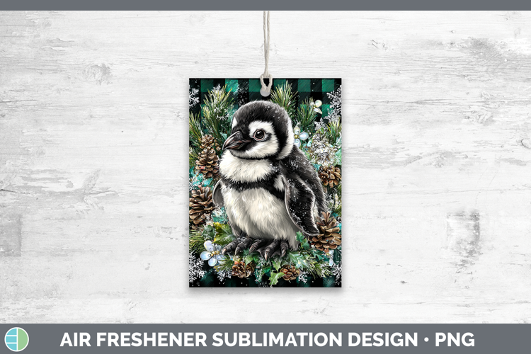 Penguin Animals Checker Christmas Air Freshener Sublimation