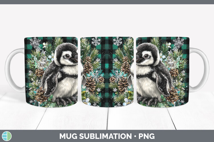 GorgeousAnimals Checker Christmas Mug Wrap design.