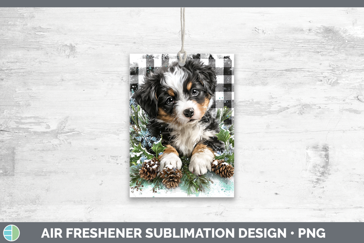 Puppy Animals Checker Christmas Air Freshener Sublimation De
