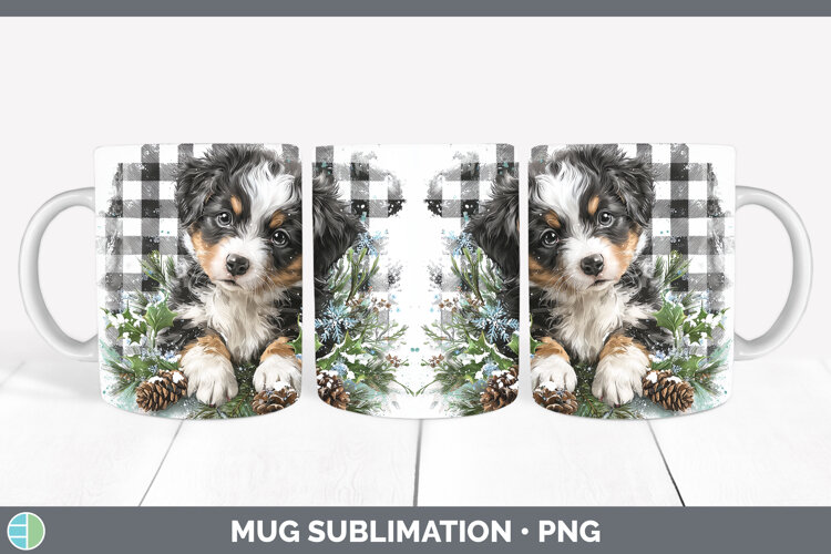 GorgeousAnimals Checker Christmas Mug Wrap design.