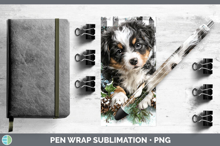 GorgeousAnimals Checker Christmas Pen Wrap design.