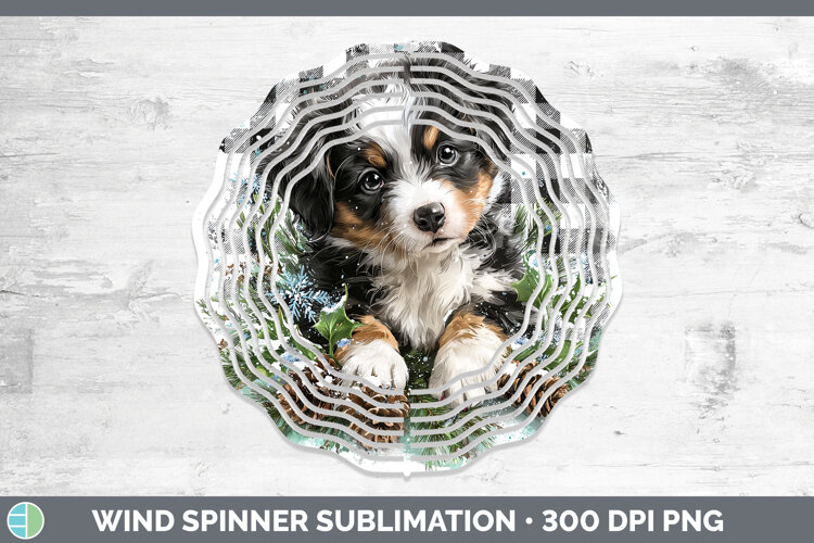GorgeousAnimals Checker Christmas Wind Spinner design.