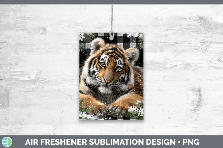 GorgeousAnimals Checker Christmas Air Freshener design.