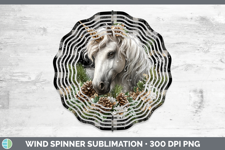 Unicorn Animals Checker Christmas Wind Spinner Sublimation D