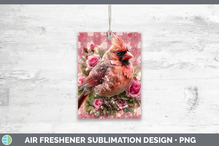 Cardinal Animals Checker Valentine Air Freshener Sublimation