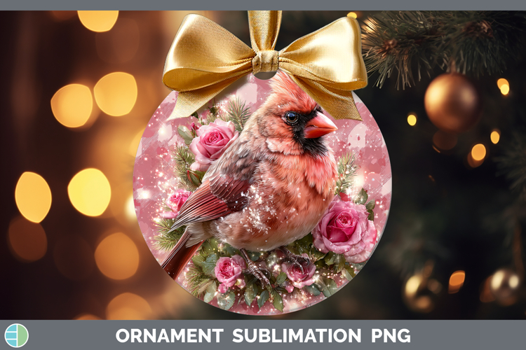 Cardinal Animals Checker Valentine Ornament Sublimation Desi