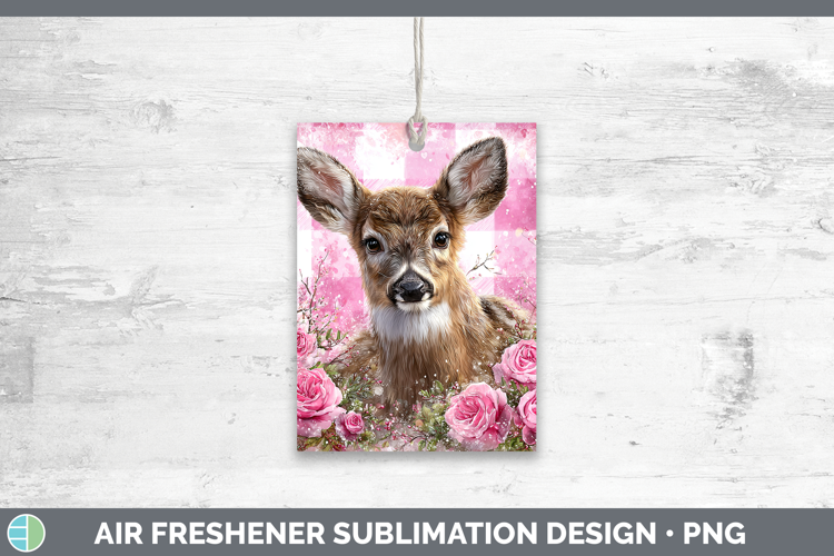 Deer Animals Checker Valentine Air Freshener Sublimation Des